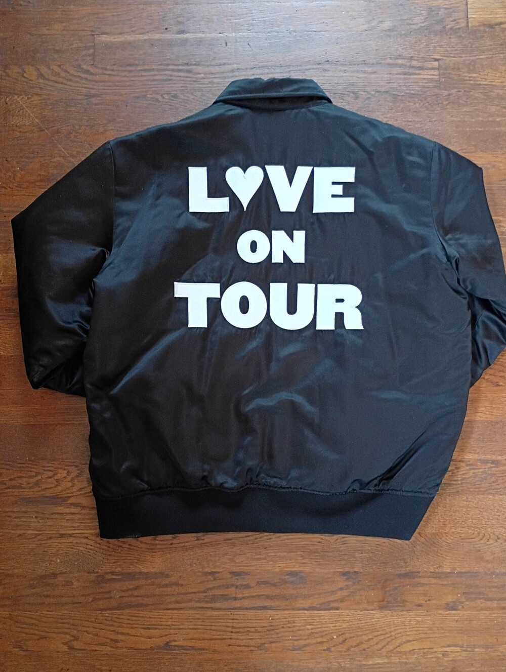 Harry Styles Love On Tour Silk Crew Bomber Jacket Size XL/XXL Our Lady Of Rocco